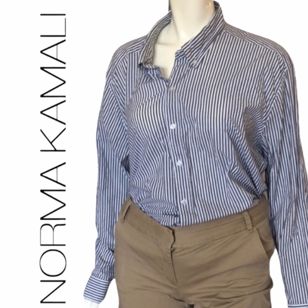 Norma Kamali- Button Down Dress Shirt